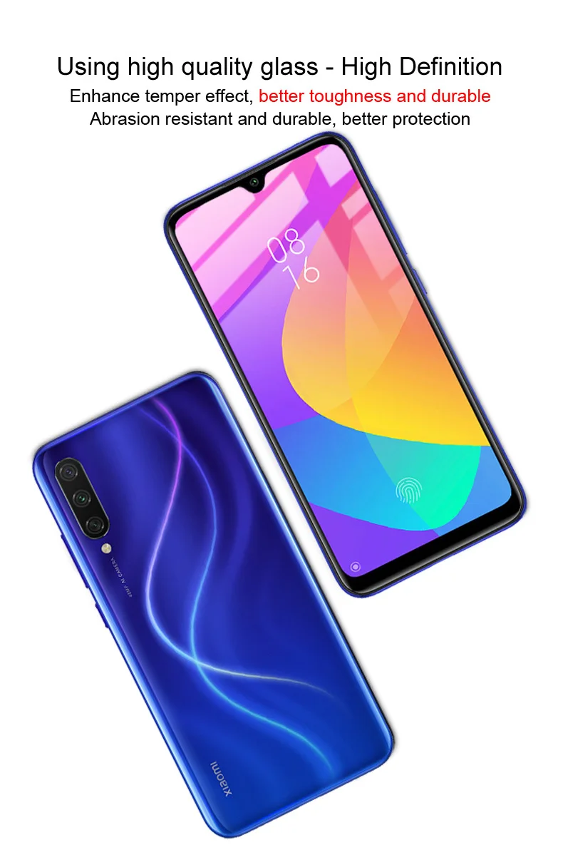 Imak полный экран AB Клей Pro+ версия закаленное стекло для Xiaomi Mi9 SE CC9e A3 Защитная пленка для экрана