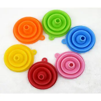 

Silicon Funnel Silicone Snap Strainer Hands-Free Clip-on Heat Silicone Snap Strainer