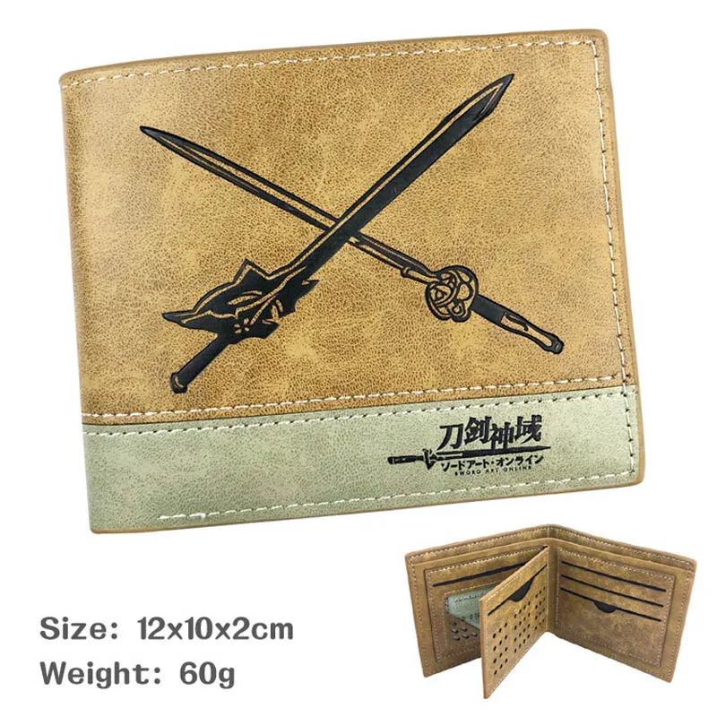 

Hot Game Purse Wallet Sword Art Online Cosplay Wallet PU Leather Men Women Wallets