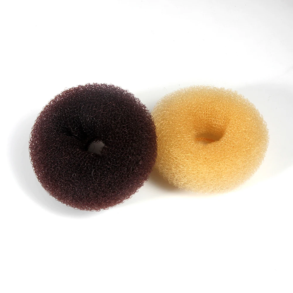 1pc Women Elastic Hair Bands Bun Ring Donut Rubber Band Scrunchie Hair