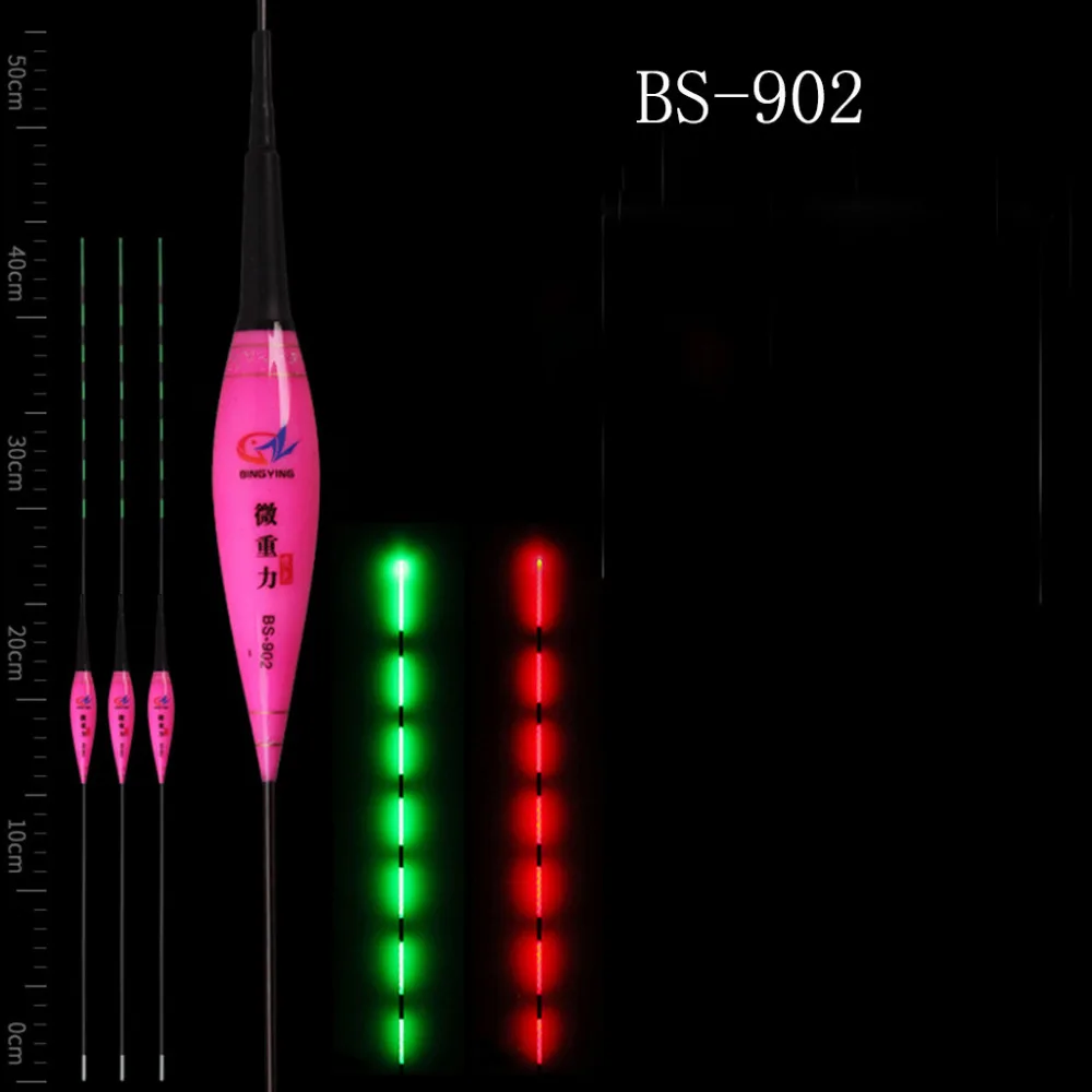 2019 Fishing fish drift LED intelligent alarm bite hook color electronic drift nano micro gravity luminous fishing float 40J1 (13) - 