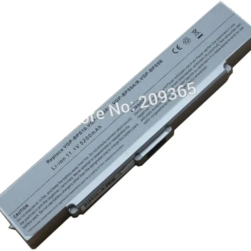 HSW без CD Аккумулятор для ноутбука sony для Vaio VGN NR VGN AR VGN CR VGP BPS9A B VGP BPS10 VGP BPS9 серебристый