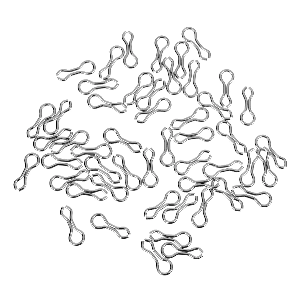 50 Alloy Count Size Portable Lightweight S / M / L Alloy Sinker Eyes - Eyelets for Lead Molds Fishing Accessories