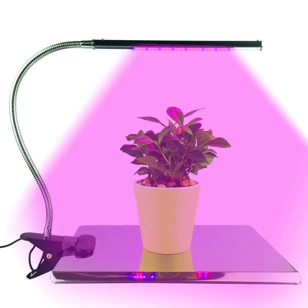 

LED Grow Light 10W 18LED Plant Lamp Lights Adjustable 3 Modes Dimmable 2 Levels Red & Blue for Indoor Plants Hydroponic