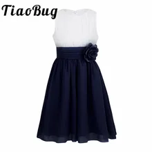 Новейшее платье с цветочным узором для девочек, шифоновое бальное платье принцессы, Вечернее Платье До Колена, летнее платье для причастия для девочек