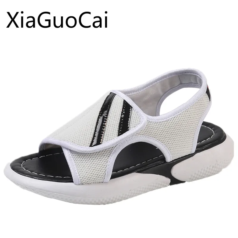

Peep Toe Summer Womens Sandals Summer 2019 Platform Sandals Korean Style Cake Thick Bottom Fashion Casual Beach Sandals