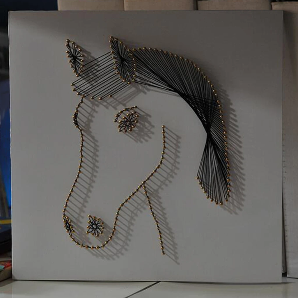 Ремесла животных Лошадь Pin струны художественные наборы для детей DIY ногтей Живопись Домашний Декор
