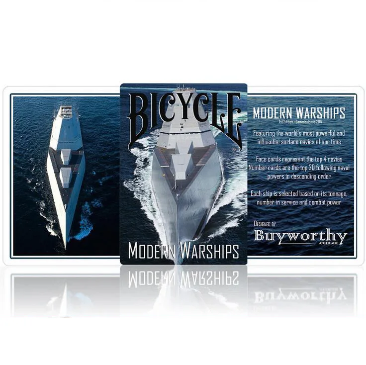 

Bicycle Modern Warships Playing Cards Poker Size Deck USPCC Custom New Edition Magic Cards Magic Tricks Props
