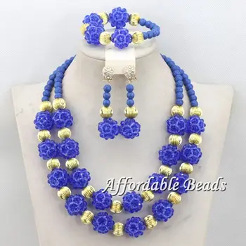 

Nigerian Beads Jewelry Set Best Sale African Jewelry Set Wholesale Free Shipping BN202