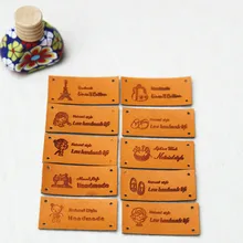 Костюмы метки, кожаный лейбл одежды Пользовательское Имя Теги для 1000 шт. много