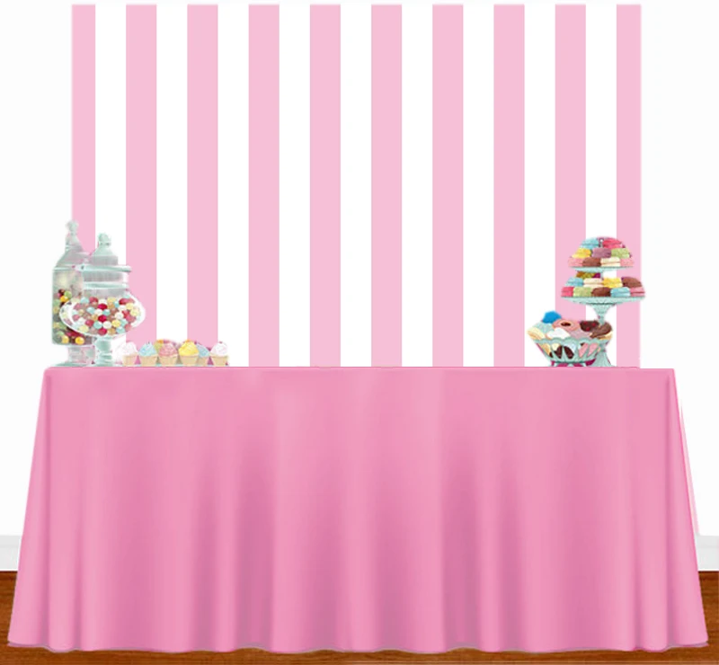 

5x7ft Pink and white birthday party Photography Newborn Backdrop for Dessert table D-8850