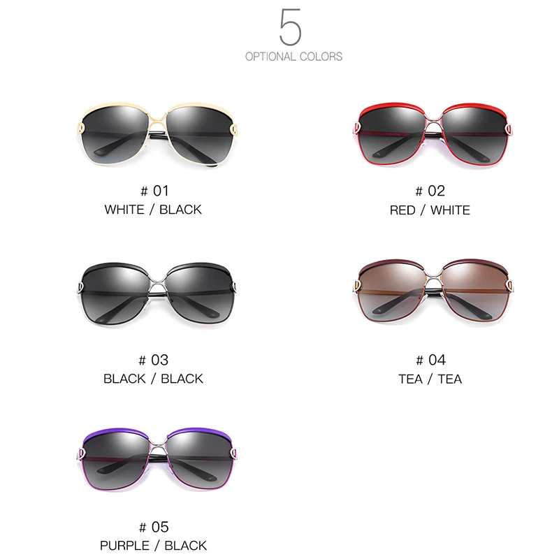 KEITHION Brand Designer Polarized Womens Sunglasses Vintage Retro Oversized Alloy Frame Sun Glasses UV400 2019