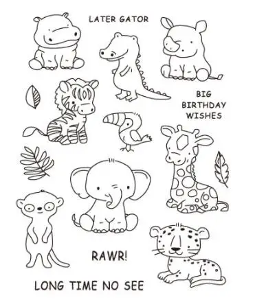 

Animal Clear Stamp for DIY Scrapbooking/Card Making/Kids Fun Decoration Supplies A2086
