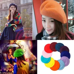 Venta Caliente de Moda Nuevas Mujeres de Lana de Color Sólido Boina Capó Femenino Tapas Cuatro Temporadas Todos Emparejados Cálido Sombrero para Caminar Cap 16 Color Venta Caliente de Moda Nuevas Mujeres de Lana de Color Sólido Boina Capó Femenino Tapas Cuatro Temporadas Todos Emparejados Cálido Sombrero para Caminar Cap 16 Color