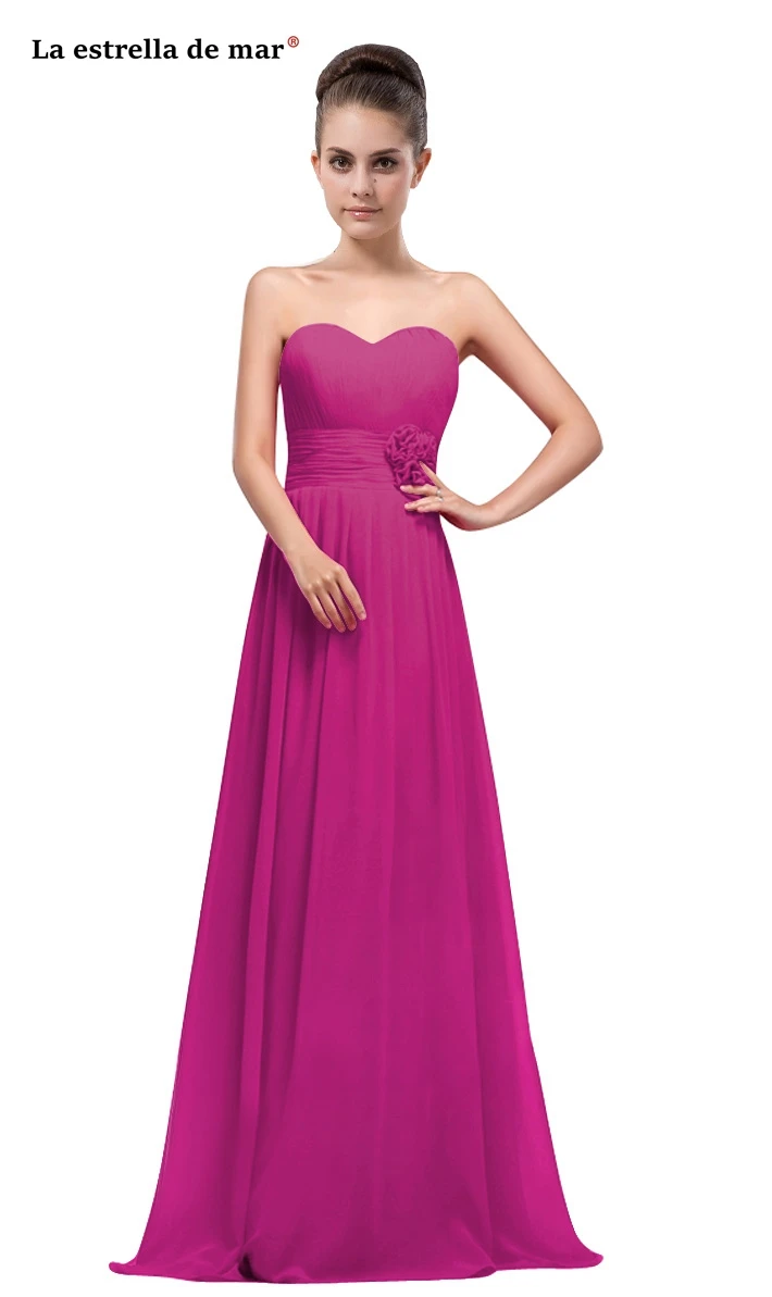 rose Red Vestido madrinha Горячая сексуальная милая шифоновая линия Бургундия бирюзовое розовое платье подружки невесты длинное Плюс Размер свадебное платье для гостей - Цвет: rose Red