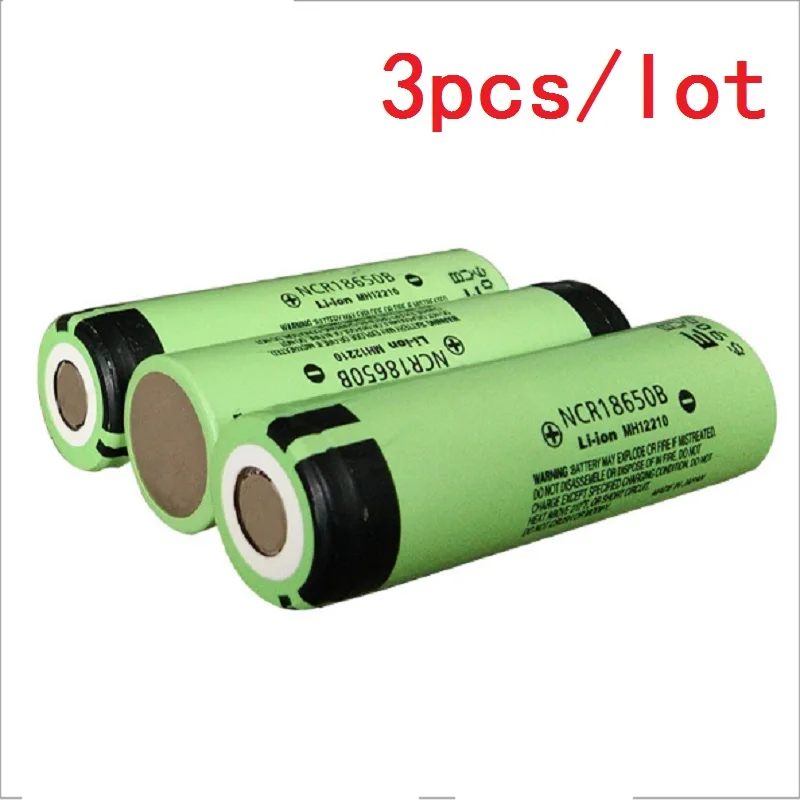 

2017 Protected Original 18650 NCR18650B 3400mAh Rechargeable Li-lon battery with PCB 3.7V For Panasonic Flashlight
