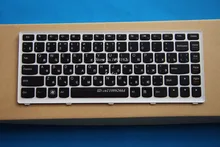 New Original Keyboard for Lenovo IdeaPad U310 Keyboard RU Rusian Black Key Silver White Frame