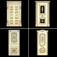 4pcs doors 3d model STL relief for cnc STL format door 3d model for cnc stl relief artcam vectric aspire