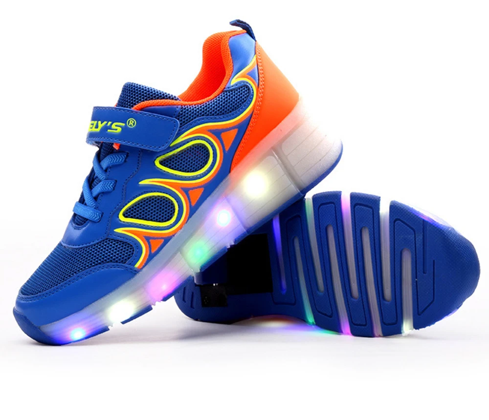 Kids Shoes with LED Lights Children Roller Skate Shoes with Wheels Kids Sneakers with Led Light Up for Boys Girls