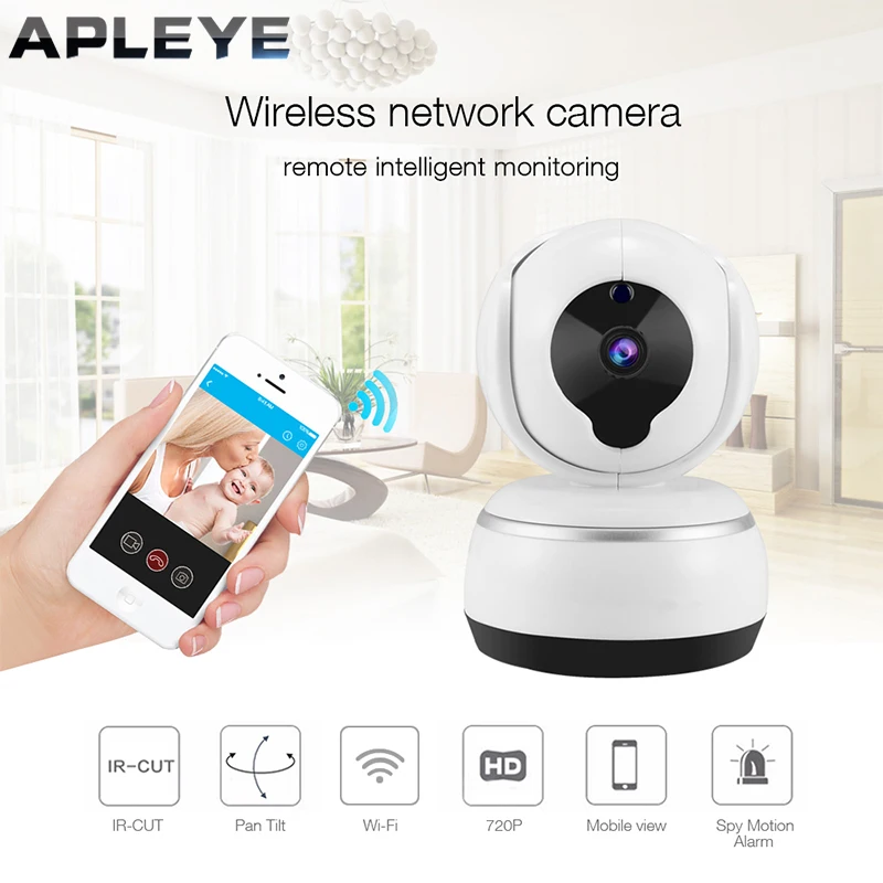 

APLEYE 720P IP Camera Smart Pan&Tilt Wifi Camera V380 App P2P Cloud Two Way Audio Wireless Network Security Indoor Home Camera