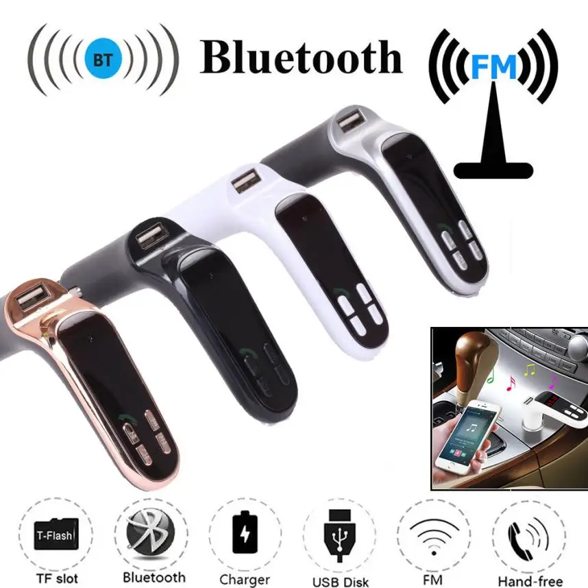 Автомобильный fm передатчик G7 с Bluetooth ЖК дисплеем mp3 плеером и радио зарядное