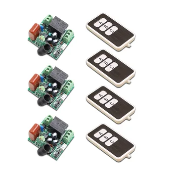 

AC 220V 1CH 1 CH RF remote control switch 10A Relay Receiver +4 Transmitters LED Lamp Light switch 315/433 MHZ