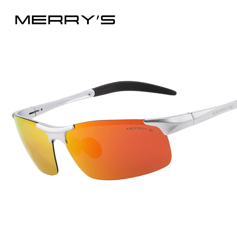 Online MERRYS Männer Polarisierte Sonnenbrille Luftfahrt Aluminium Magnesium Sonnenbrille Für Angeln Fahren Rechteck Randlose Shades S8277