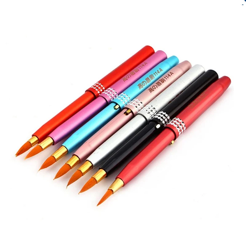 Metal Handle Makeup Lip Brush Portable Lipgloss Lipstick Lip Gloss