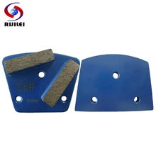 RIJILEI 30PCS/Lot Trapezoid Metal Diamond Grinding Discs Pad Strong Magnetic Grinding Shoes Plate Of Concrete Floor Grinder A10