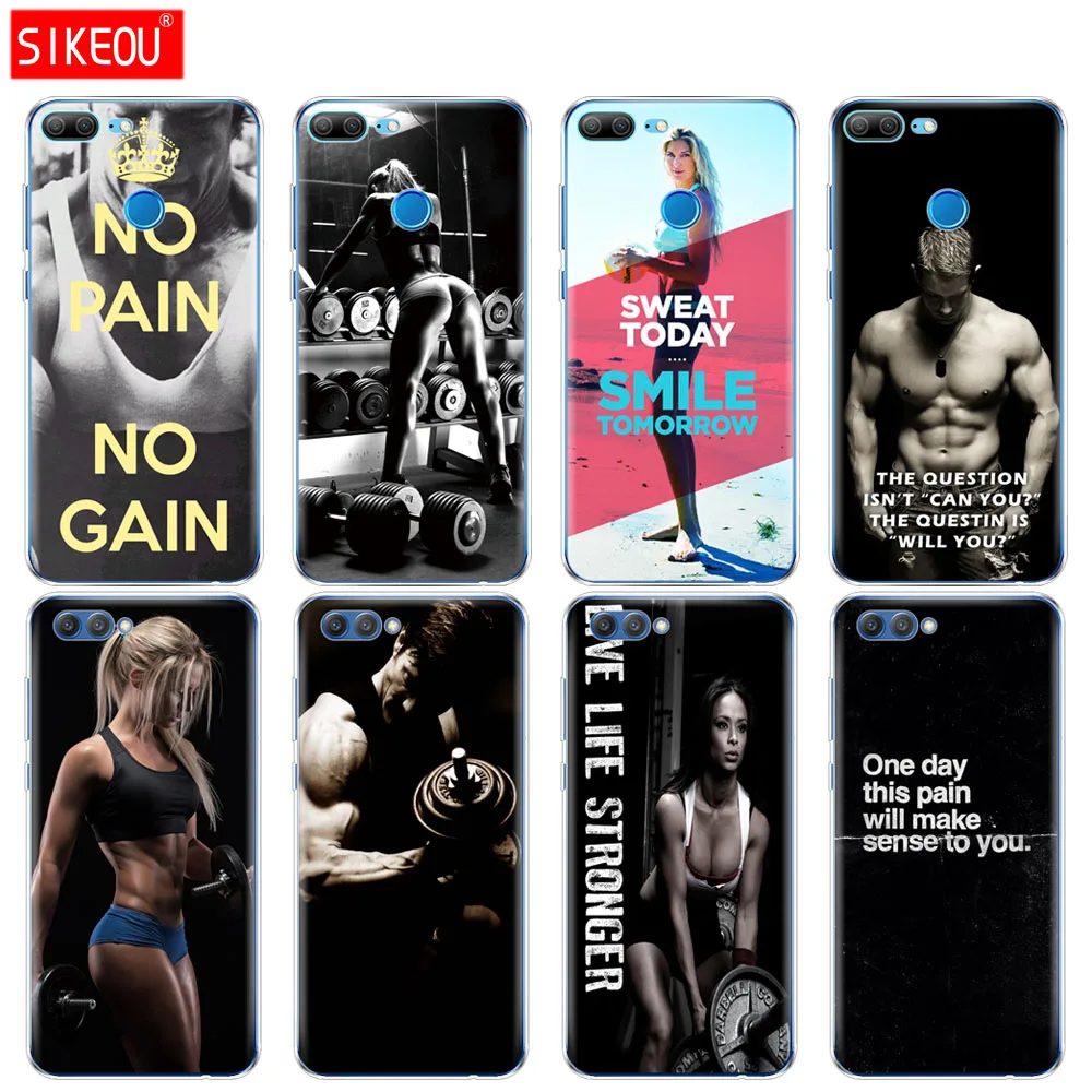 

Silicone Cover phone Case for Huawei Honor 10 V10 3c 4C 5c 5x 4A 6A 6C pro 6X 7X 6 7 8 9 LITE fitness BodyBuilding motivation