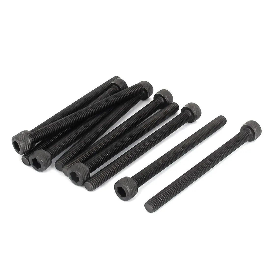 M6x65mm 12 9 сплав Сталь с шестигранной головкой Кепки болты черный 10 шт.|Дверные