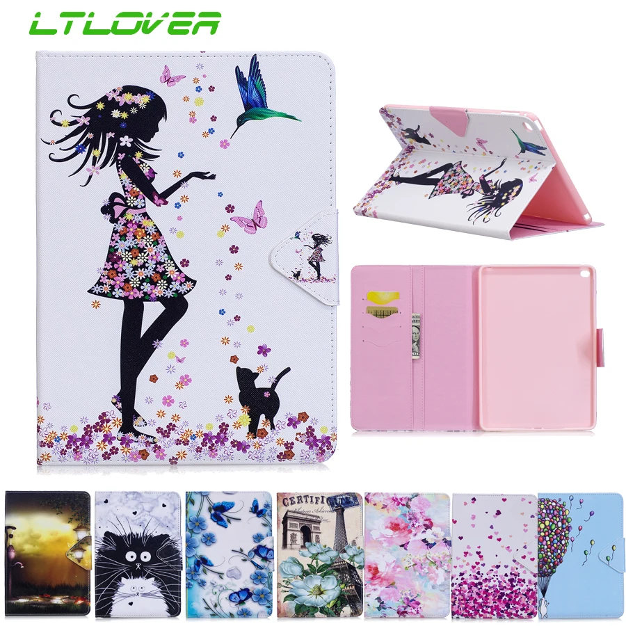 

Painted PU Leather Case For iPad Air 2 iPad 6 9.7 inch Tablet Cover For iPad Air 2 iPad 6 A1566 A1567 Protective Tablet Cases