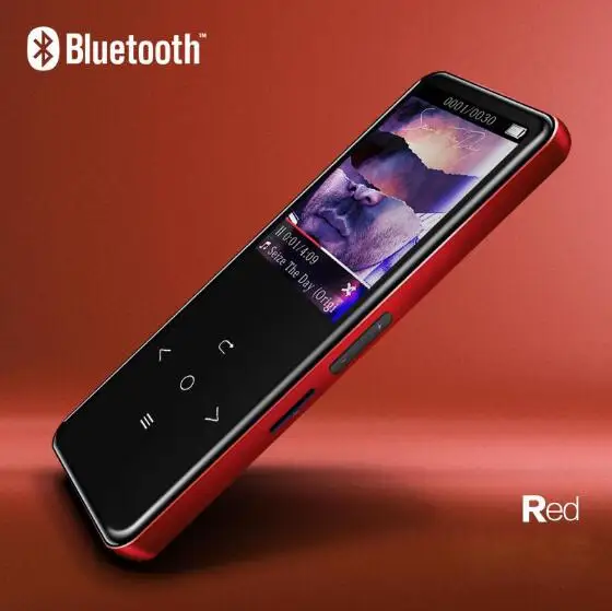 Benjie A20 металлический сенсорный экран mp3 плеер 8 Гб hiff без потерь bluetooth 4,2 музыкальный плеер benjie a20 FM плеер - Цвет: red