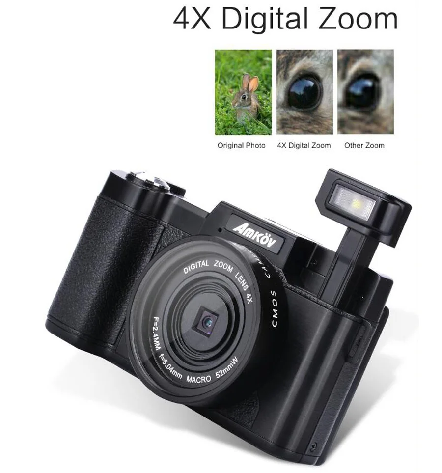 Memteq 3 "TFT ЖК-дисплей Full HD 24MP цифровая камера видео 1080 P видеокамера CMOS видеообъектив + фильтр мини цифровая камера