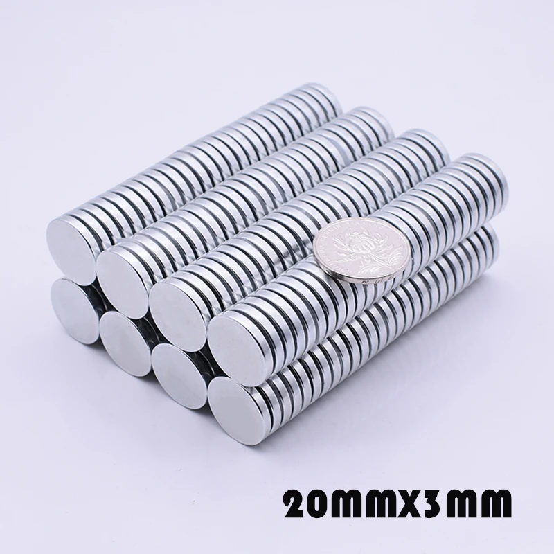 

20/50pcs 20x3 Neodymium Magnet N35 Super Strong Rare Earth Disc 20mm x 3mm Fridge Permanet NdFeB Magnet Small Round Magnet 20*3