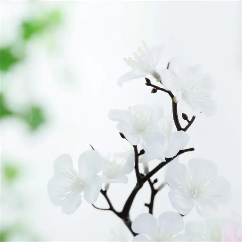

10Pcs Fake Short Stem Cherry Blossom 18.9" Length Simulation Sakura for Wedding Home Decorative Artificial Flowers