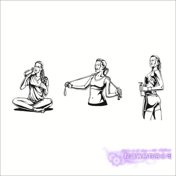 

Fitness Club Decal Gym Sticker Body-building Dumbbell Posters Vinyl Wall Decals Workout Decor Mural Gym Sticker JXB001