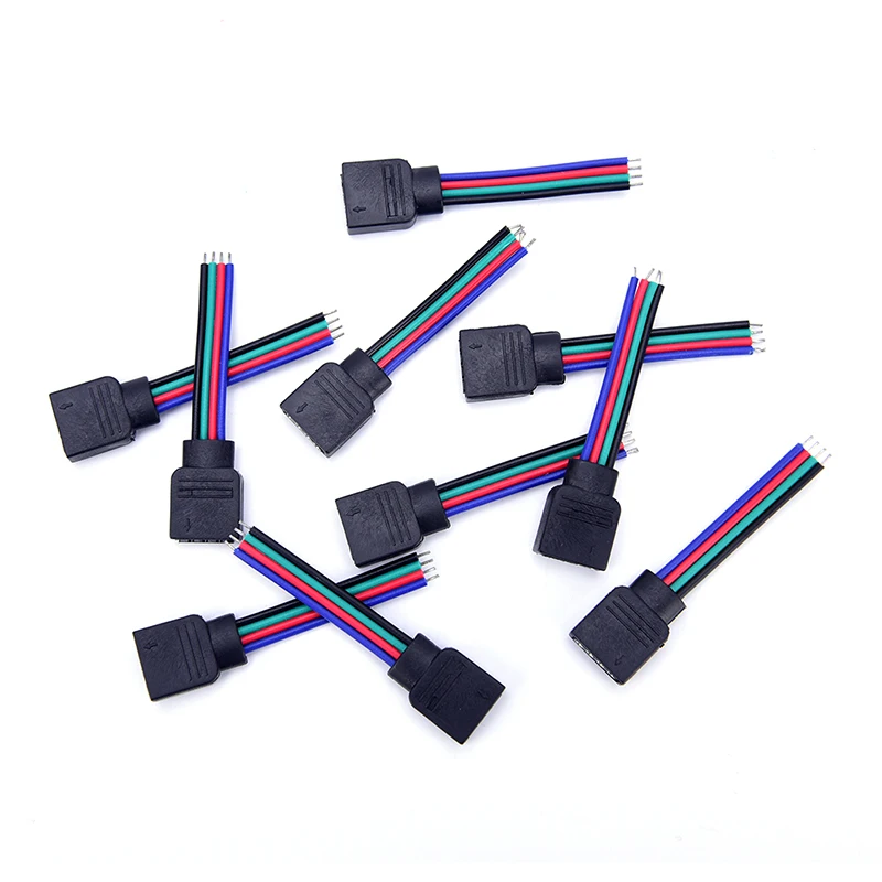 10 шт. 5 см 4pin led connector wire мужской/гнездовой разъем провода кабель для led light драйвер электронный разъем