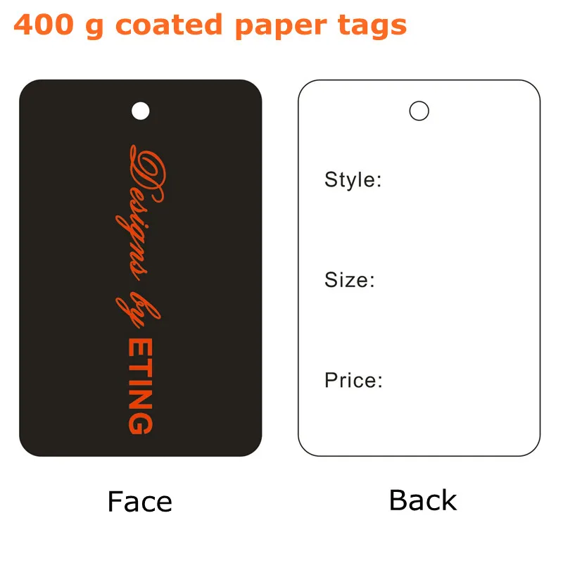 Us 66 36 21 Off Custom Grade A Black Coated Paper Swing Tags For Dress Shirt Prints Price Hang Tag In Garment Tags From Home Garden On