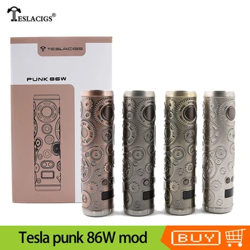 

Original Teslacigs Tesla punk 86W mod 18650 Battery Power Punk Style Vape Mod Taggle switch design Electronic Cigarettes Mod