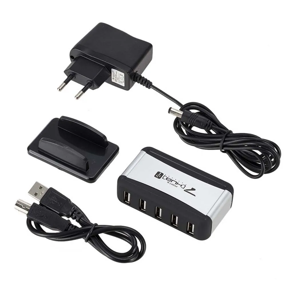 YuBeter 7 портов USB 2,0 концентратор скоростной концентратор для USB мыши USB портативный жесткий диск USB CD-R RW DVD-ROM Привод Веб-камера принтер сканер