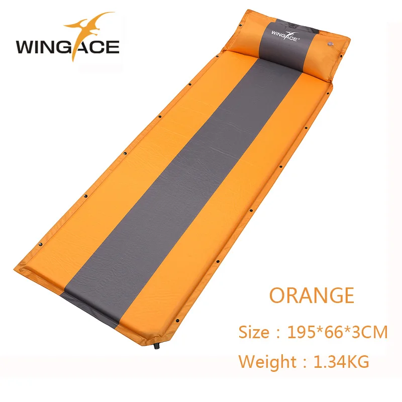 WINGACE Туристический Коврик Надувной Матрас Сверхлегкий Пляжный Тент надувная кровать открытый матрас надувной матрас для спального матраса - Цвет: Orange