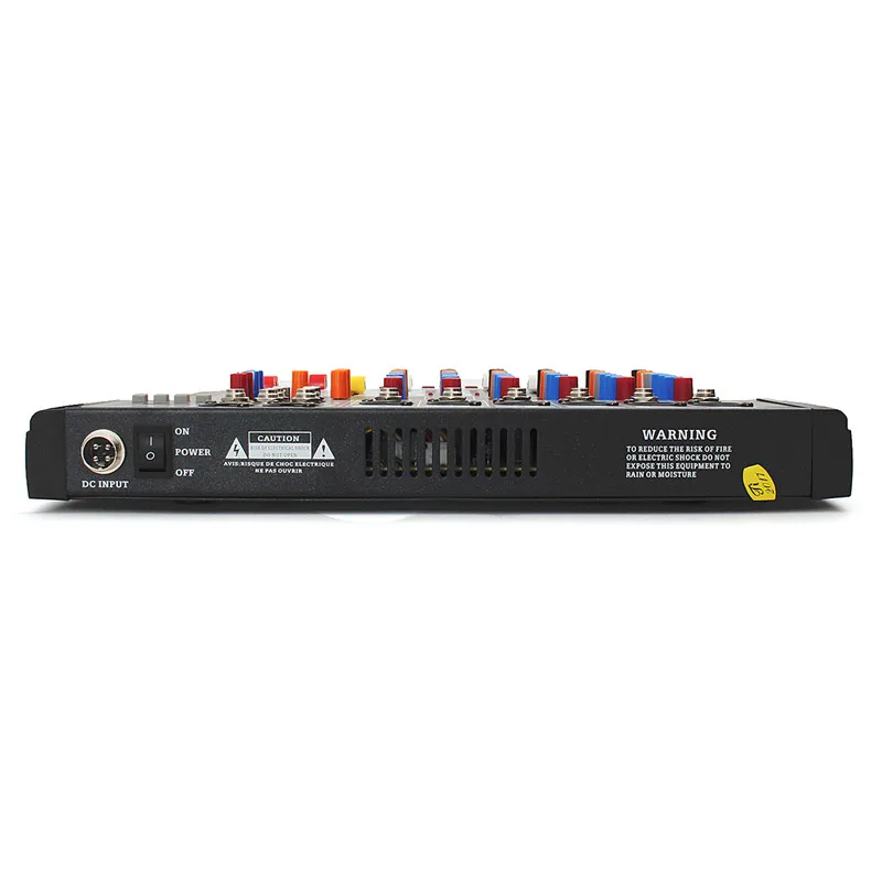 ELM Профессиональный 6 канала караоке аудио DJ микшер контроллер смешивания усилитель консоли с USB 48V микрофон Phantom Мощность