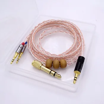 

2.5M Headphone Upgrade Cable 8 Cores 5N OCC Hybrid Silver Plated Cable For Hifman HE1000 HE400S He400i HE-X HE560 Oppo PM-1 PM-2