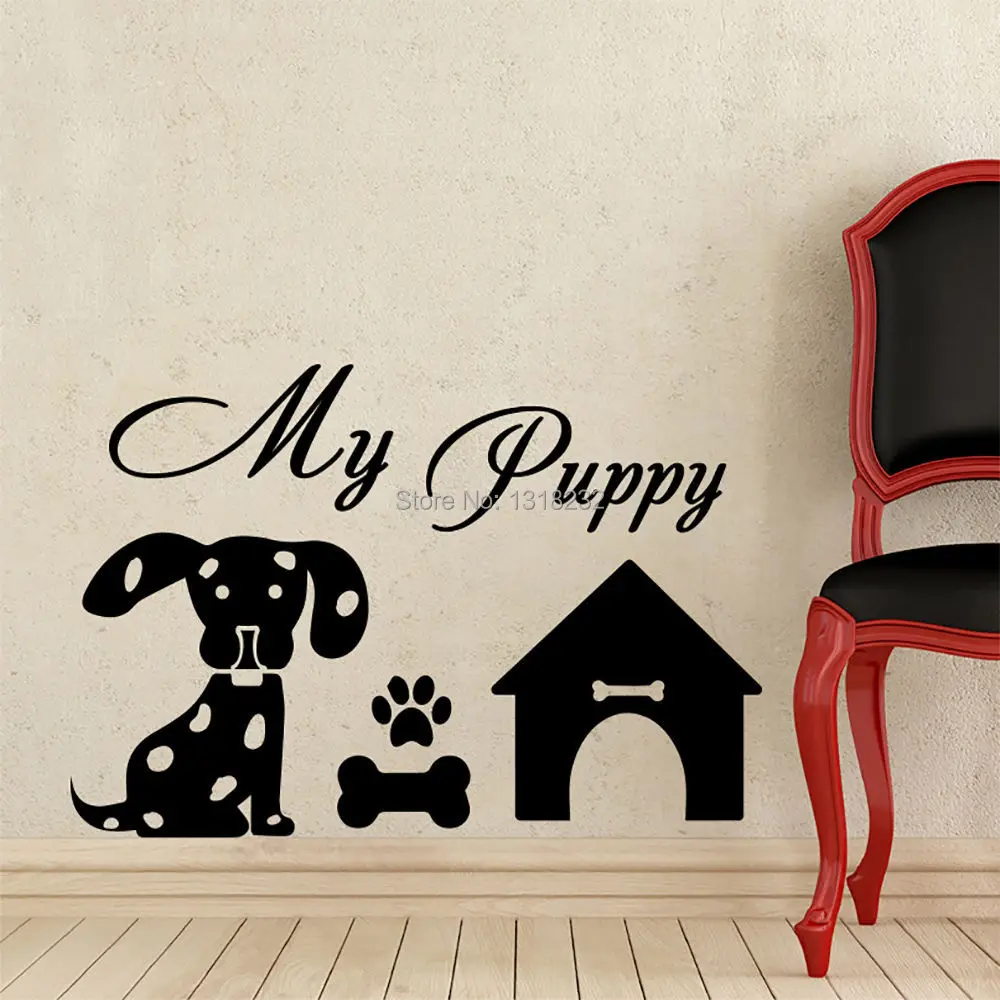 New Animals Vinyl Wall Decal My Puppy Dog Paw Decals Vinyl Sticker