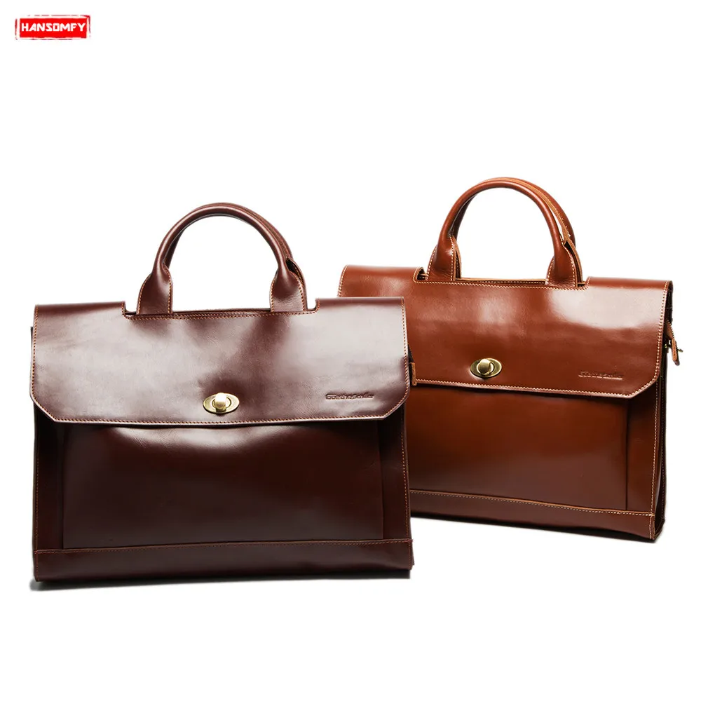 

15 inch laptop men handbags business briefcase male large capacity retro shoulder Messenger bag casual wild tide crossbody bags