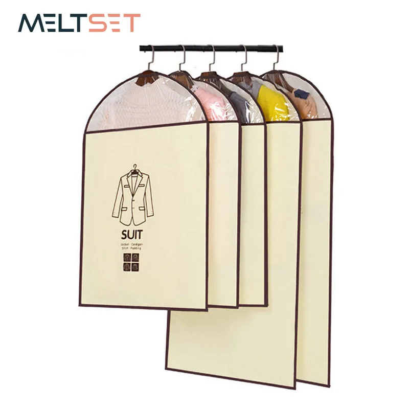 

2018 New 1pc Coat Clothes Garment Suit Cover Bags Dustproof Hanging Storage Bag Garment Protector Travel Storage Organizer Case
