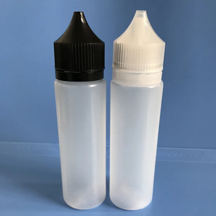 5 шт. 60 мл пластиковые LDPE бутылочки-капельницы для воды, жидкости, сока, сжимаемых глаз, бутылка с острым кончиком, колпачки Vape, контейнеры для масла