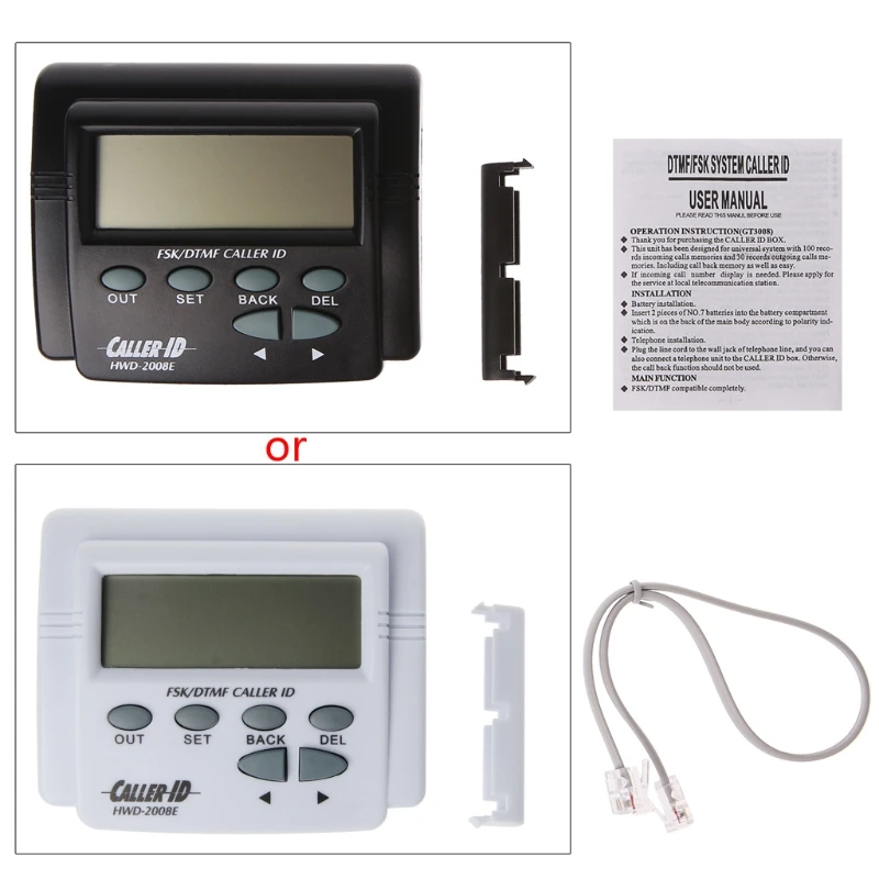 المزدوج إشارة FSK/DTMF مكالمة هاتفية مربع المتصل ID المحمول شاشة هاتف LCD hyq