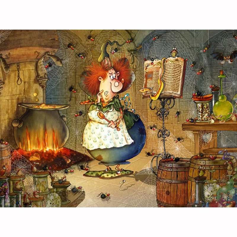 

5D Diamond Embroidery Cross Stitch DIY Diamond Painting Evil Witch Diamond Mosaic rhinestones Home Decor love gift